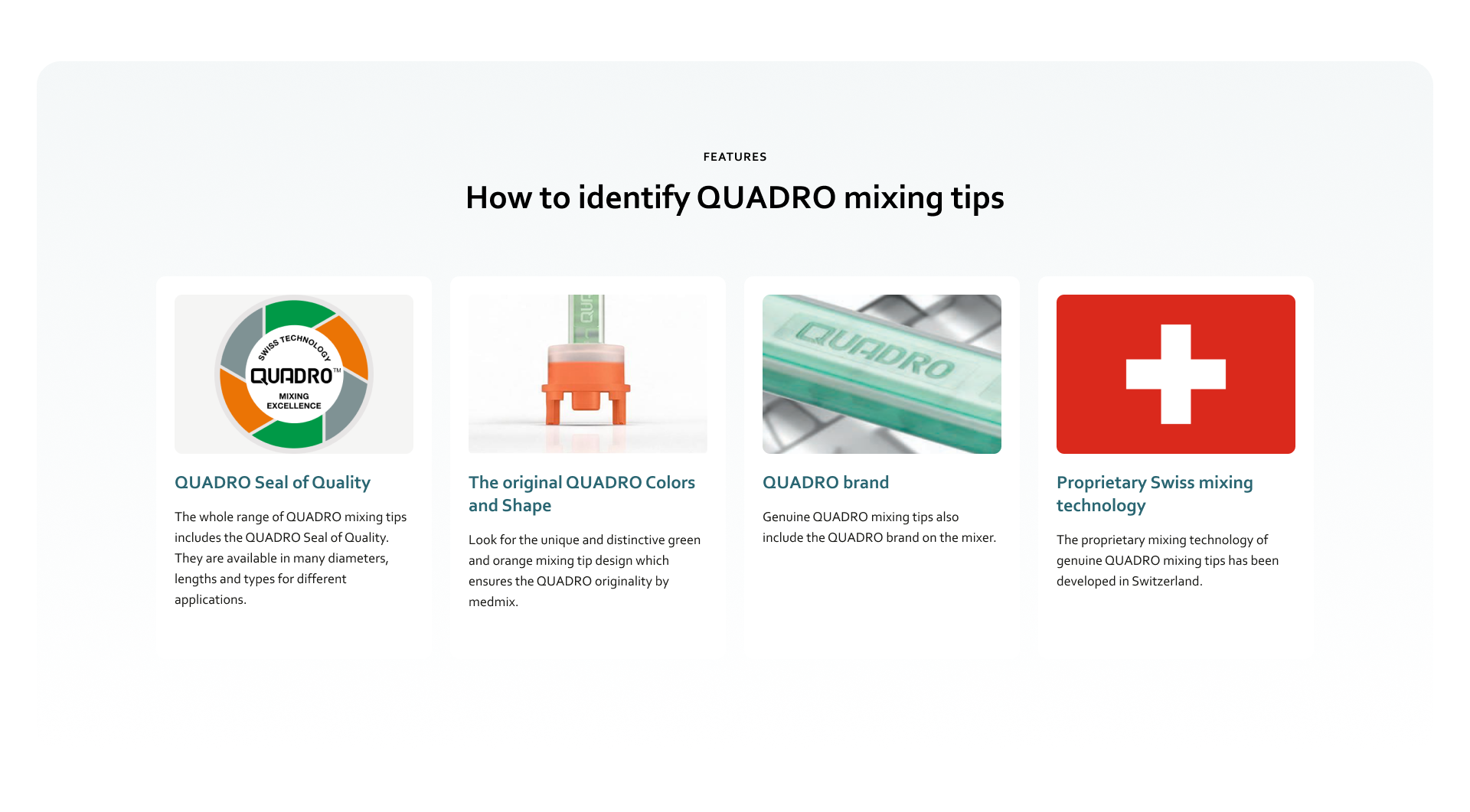 How to identify QUADRO mixing tips