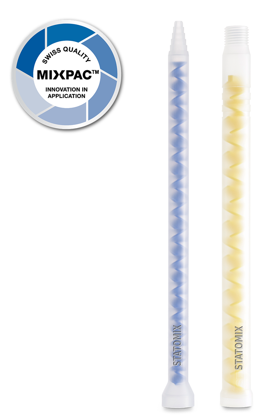 MIXPAC Statomix MS and ME machine mixers with MIXPAC label